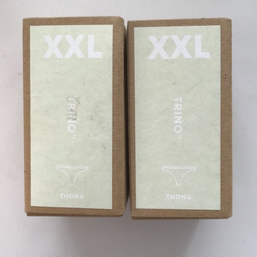 allbirds TRINO XXL Women's Thong Underwear in Peppercorn Merino 2 pack